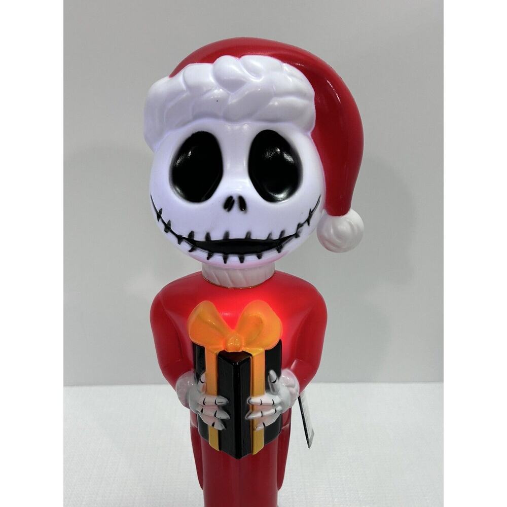 Jack Skellington 14”‎ Santa Claus Nightmare Before Christmas Blow Mold Lights Up